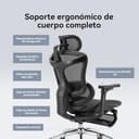 SIHOO Sedia da ufficio ergonomica supporto lombare dinamico, braccioli 3D schienale regolabile, poggiapiedi per un comfort ottimale, sedia scrivania domestico, Doro C300,2 confezioni,Nero(150kg) - 8