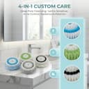 VertexOval 4 Cabezales de Repuesto para Cepillo de Limpieza Facial, Kit de Cerdas Suaves para Poros y Exfoliación, Compatible con Clarisonic Mia 1, Mia 2, Fit, Aria y Smart Profile - 2