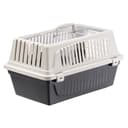 Ferplast Transportbox Katze, Hundetransportbox kleine Hunde und Katzen bis 8 kg, Dach zu öffnen, mit Kissen und Napf, Lüftungsschlitze, 37x58xH 32cm, Transportbehälter Atlas 20 Open - 6