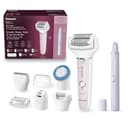 Panasonic ES-EYL9-P503 Cordless Wet & Dry Epilator and Eyebrow/Facial Epilator for Women, Short Hair Removal, 3 Speeds, Foot Care Accessories and Bikini Trimmer, White/Light Purple - 1
