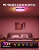 Govee Deckenlampe RGBIC 24W, Smart Led Deckenleuchte Ø30cm Kompatibel mit Matter, Alexa & Google Assistant, Deckenlampe Led Dimmbar mit 16 Millionen DIY Farben, für Schlafzimmer, Wohnzimmer, Schwarz - 3