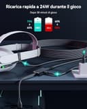 INIU Cavo Link 5m, Compatibile con Meta Oculus Quest 3s Quest 3 2 1 Pro, Pico 4 Ultra, Steam Deck, VR PC di gioco, Trasferimento Dati ad Alta Velocità, USB A 3.0 a USB C Cable per VR Headset - 5