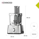 Kenwood Robot da Cucina MultiPro Express FDP65.590SI con Ampia Gamma di Accessori, Ciotola di Capacità 3 L, Potenza 1000 W, 2 Velocità Più Pulse, Argento - 5