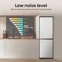 Hisense RB327N4BWE 55cm Freestanding 50/50 Fridge Freezer - 256 litre capacity - Total No Frost -LED Light - Reversible door - Silver - E Rated, H182.4 x W55 x D56.2 (cm) - 10