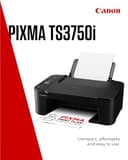 Canon PIXMA TS3750i Wireless Colour All-in-One Inkjet Printer - A4 Print, Copy, Scan - PIXMA Print Plan Compatible - Borderless Photo Printing - Wireless & Smartphone Print - Ideal for Home Printing - 2