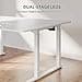 FLEXISPOT L Shape 4 Legs Electric Standing Desk 160 * 110cm Dual Motors Height Adjustable Sit Stand Home Office Workstation with Memory Smart Panel, Splice Board, White - 5
