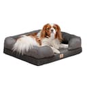 Ferplast Cuccia Cane e Gatto in Memory Foam, Cuscino Ergonomico e Ortopedico MEMOR-ONE, Sfoderabile e Lavabile in Lavatrice a 30°, 64 x 52 x h 16,5 cm, Grigio - 1