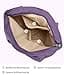 GASSDA Bolso de mano grande para mujer, bolso de la compra, bolso de pana con cremallera para trabajo, compras, fitness, viajes, A-morado claro, 45 x 40 x 10.5 cm, Minimal - 4