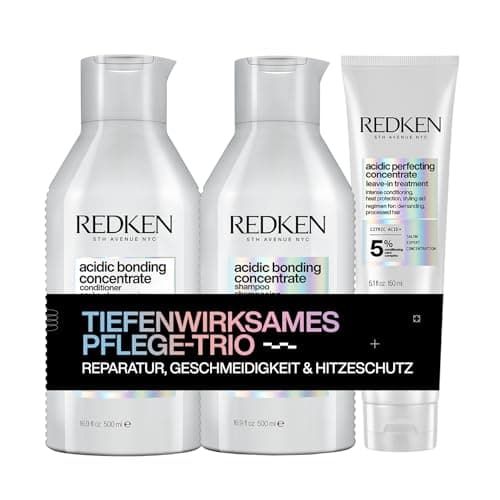 Redken Care Set with Shampoo, Conditioner & Hair Lotion, Concentrated All-In-One Formula Against Colour Loss, Acid Bonding Concentrate