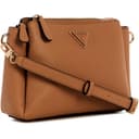 GUESS Damen Noelle Triple Compartment Crossbody Umhängetasche, Beige - 3
