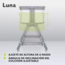 lionelo Luna Cuna de colecho portátil con colchon Cuna de Viaje Bebe co-Sleeping Desde recién Nacido hasta los 9 kg Altura e inclinación Regulables 4 Ruedas con Bloqueo ventilada - 3