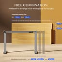 FLEXISPOT Höhenverstellbarer Schreibtisch Gestell, Elektrisch Tischbeine mit 2 Motoren & LED-Höhenanzeige & 4 Speicherfunktionen, inkl. 2 Haken & Kabelmanagement, Grau - 8