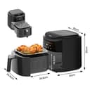 Dewelling Heißluftfritteuse XXL 9L - 2350W Airfryer für Schnellgar, 9 Programmen, LED Display & Warmhaltefunktion, Metall-Innenraum, moderne Luftfritteuse Für Familienmahlzeiten - 8