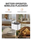 PETKIT Wireless Cat Water Fountain, EVERSWEET MAX with UVC Pump, 3L, Cordless 5000mAh Battery Operated Cat Fountain, App Control/Monitor, Ultra Quiet, Rechargeable Pet Water Fountain for Cats Dogs - 3