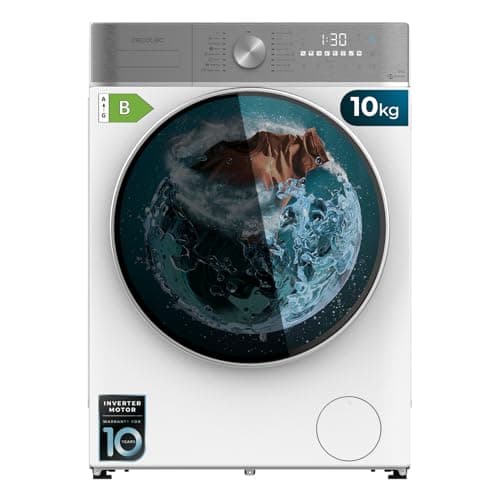 Cecotec Lavadora Secadora 10-6Kg Carga Frontal Bolero Wash&Dry 10680 Inverter A, 1400 rpm, 16 programas, Motor Inverter Plus, SteamMax, OnSmart, Fuzzy Logic, SpaCare y Detector de Carga