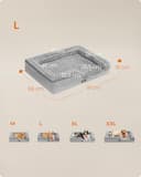 Feandrea Orthopedic Dog Bed for Large Dogs, Memory Foam Dog Bed Sofa Pet Couch with Sides, Removable Washable Cover and Waterproof Liner, 91 x 68 x 16 cm, Dove Grey PGW252G01 - 5