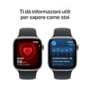 Apple Watch Series 11 GPS, Cassa 42 mm in alluminio grigio siderale con Cinturino Sport nero - S/M - 4