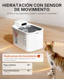 PETKIT EVERSWEET MAX 2 Fuente para Gatos sin Cable, Resistente al Calor, con Sensor de Movimiento, 5000mAh Batería Recargable, Control de App, 3L Bebedero Gatos Automático, Acero Inoxidable - 4