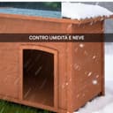 BAKAJI Cuccia per Animali Domestici in Legno di Cipresso, Casetta per Cani e Gatti con Tetto Apribile, Casa da Esterno ed Interno Resistente Alle Intemperie con Tettoia Asfaltata, 116 x 79 x 81 cm - 6