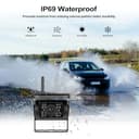 CAMECHO Telecamera di Retromarcia Wireless IR Visione Notturna 12V-24V Monitor TFT LCD da 7" Impermeabile per Camion/Van/Caravans/Rimorchi/Camper - 4