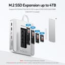 PULWTOP Upgraded iMac Hub für M1/M3/M4, iMac Zubehör M4 unterstützt 4TB SSD-Gehäuse (SSD Nicht enthalten), USB C Hub für iMac 24 Zoll mit 4K@60Hz HDMI, 2,5GbE (Silber) - 3