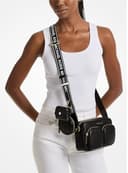 Michael Kors Jet Set Travel Medium Leather Messenger Bag Black - 2