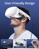 ZYBER Link Cable 5M/16 FT for Quest 3S/3 for quest 2 VR Headset Link Cable for Meta Quest Pro 2/1 Gaming PC, High-Speed USB 3.0 to USB C Cable for PC VR and Steam VR (Black) - 3