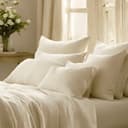 Cuore di lino - Kissenbezug aus reinem Leinen, 100% Made in Italy, Ajour, cremeweiß, 50 x 80 cm - 3