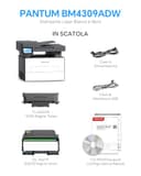 PANTUM BM4309ADW Stampante Laser Multifunzione, Stampa/Scansione Fronte e Retro Automatica in Bianco e Nero, ADF, 30ppm, USB，WIFI, Display Touchscreen da 3.5 Inch, Inbox Toner 1000 Pagine - 8