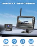 Hikity Sistema di Telecamera di Retromarcia Wireless 4,3 Pollici Universale per Auto Mini, Furgone, SUV, Pickup, Rimorchi, Set con Telecamera Impermeabile IP68 - 2