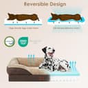 EHEYCIGA Cama Ortopedica y Viscoelastica para Perro Extra Grande 106x76x18.5 cm, Memory Foam Sofa para Perros Lavable, Cama Gato Suave, Marrón - 3