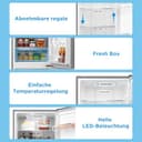 Midea Kühl-Gefrierkombination |270L Kühlschrank mit Gefrierfach | NoFrost, Inverter Kompressor, Super-Kühlfunktion, Multi-air Flow| Leise 38 dB, 140 kWh/Jahr | 180 cm Höhe, ‎Bru-stahl, MERB276FGC46EU - 7