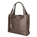 Gave Lux Borsa a Spalla in Vera Pelle Dollaro Donna Marrone Scuro Made in Italy Design Artigianale - 3