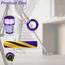 Ersatz-Bürstenwalze Kompatibel mit Dyson V15 Detect Slim, Absolute, Total Clean, Extra Staubsauger – Softwalzen Bodendüse & HEPA Filter Set, Ersatzteile Zubehör 971634-01 - 4