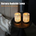 JHY DESIGN Set de 2 lámparas de mesa de cuerda de algodón trenzada, 17 cm de altura, lámpara a batería con temporizador de 6 horas, ideal para salón, dormitorio, bodas, fiestas - 6