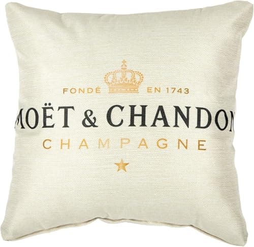 WMioGit Federa Cuscini Divano，Copricuscini Decorativi Champagne 45 X 45 cm set da 1 Pezzi Cotone Lino Cuscino in Tinta Unita Cuscino del del Divano Bracciolo realizzato in tessuto di lino naturale