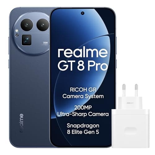 realme GT 8 Pro Smartphone 12GB+256GB, 200MP Telephoto Lens, Camera with RICOH GR Technology, Snapdragon 8 Elite Gen 5, 7000mAh Titanium Battery, 120W Fast Charging + 50W Wireless Charging, Blue