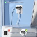 KFD Cargador Portátil 24V Adaptador para Philips Hue Go 798835 800136 7146060PU 7146060PH 71460/60 7146060C6 HueGo LED Light Lámpara HF12 HF18 HF24 S018QU2400075 S018QU2400050 Fuente de alimentación - 6