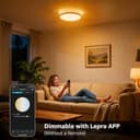 Lepro AI Smart Ceiling Light 24W, 1800LM, RGB & Tunable White, Music Sync, Voice Control, IP44 Waterproof for Bathroom, Bedroom, Living Room, Ø29cm, Works with Alexa & Google Assistant - 3