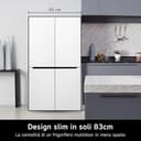 LG GMB860PYDE Frigorifero Multidoor Slim, Frigorifero 4 Porte Classe E, 530L, Wi-Fi, Linear Cooling, Smart Diagnosis, Compressore Smart Inverter, Total No Frost, Design porte piatte, Prime Silver - 4