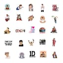 One Direction Sticker Pack 100Pcs, Laptop Stickers Bomb Vinyl Stickers Paquete Variado para Equipaje Computadora Monopatín Coche Motocicleta Calcomanía para Adolescentes Adultos - 5