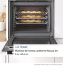 Bosch - Horno Multifunción, Serie 4, 60 cm. de ancho, Asistente de limpieza con agua, 3D Hotair, Acero, HBA514ES3 - 8