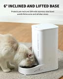 PETKIT Automatic Cat Feeder, 2.4GHz Auto Cat Feeder with App Control 3L, Low Food & Blockage Sensor, 304 Stainless Steel Bowl, Fresh Lock Technology,1-30 Meals/Day Anti-Clog Pet Feeder, White - 7