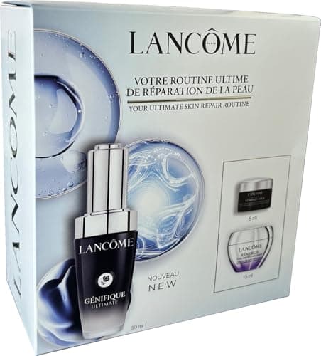 Lancôme - Ultimate Skin Repair Routine Set – Génifique Ultimate Serum 30 ml + Rénergie H.P.N. 300 péptidos crema 15 ml + Advanced Génifique Yeux 5 ml