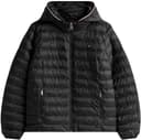 Tommy Hilfiger Donna Piumino Padded Global Stripe Jacket con Cappuccio, Nero (Black), XL - 5