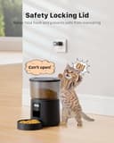Futterautomat Katze - Katzenfutter Automat mit Programmierbarem Timer - 1-6 Mahlzeiten pro Tag - Futterspender Hund mit Pressedeckel und 10s Aufnahmefunktion - 3L - 3