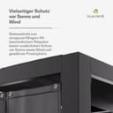 Blumfeldt Pavillon 3x3, Wasserdicht Stabil Winterfest, Pulverbeschichteter Stahlrahmen, PA-Beschichtetes Dach & Seitenwände, Wetterfest, Einfacher Aufbau, Ganzjährig Nutzbar, Schwarz - 4