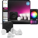 Philips Hue Kit Inicio Pro: Hue Bridge Pro + Smart button + 3 focos led inteligentes E27, Luz Blanca y Colores, funciona con Matter, Apple Home, Amazon Alexa, Google Assistant, Samsung SmartThings - 1