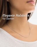 Materia Damen Schlangenkette Silber 925 Halskette 1,2mm rhodiniert K22-40 cm - 2