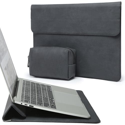 HYZUO 13.3-14 Inch Laptop Sleeve Case with Stand Feature for MacBook Pro 14 M5/M4/M3/M2/M1 2026-2021, MacBook Pro/Air 13.3, 13.5" 13.8" Surface Laptop, HP Spectre X360 13/14, Graphite